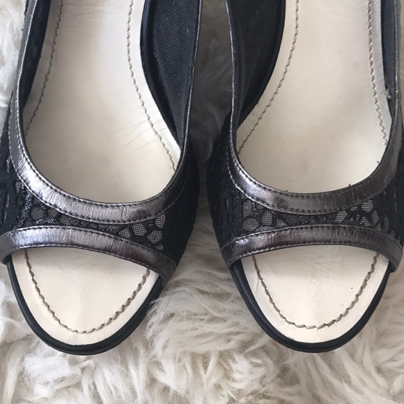 Chanel black peep toe sling back heels size 38 - Picture 3 of 8